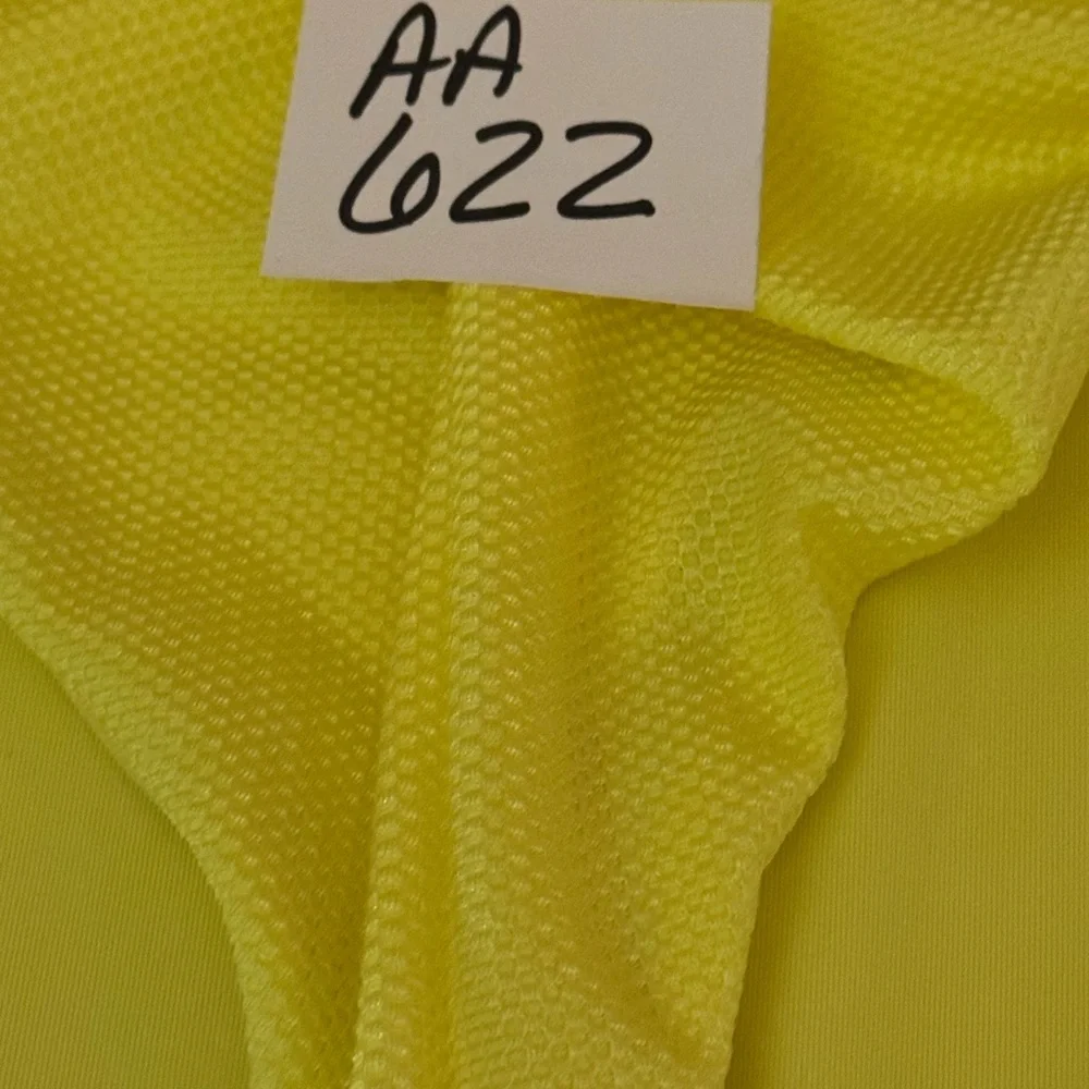 AA-622 Aerie NWT High Cut Cheeky Yellow Lined Summer Swim Bikini Bottoms Size XL